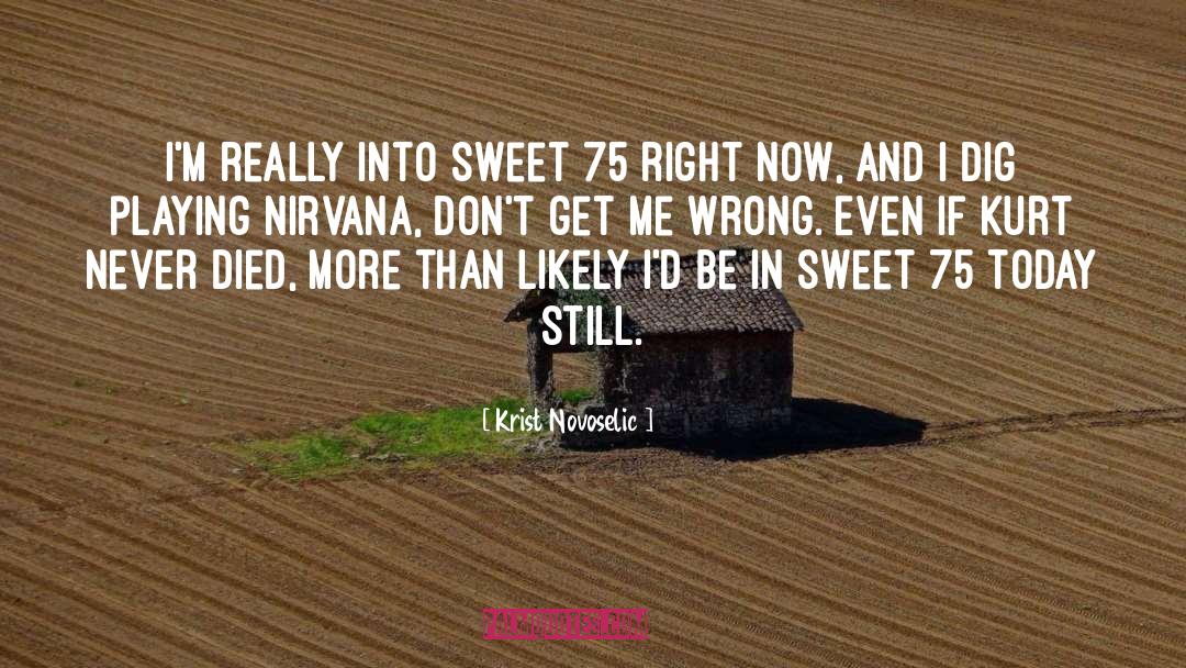 Krist Novoselic Quotes: I'm really into Sweet 75