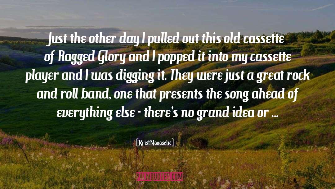 Krist Novoselic Quotes: Just the other day I