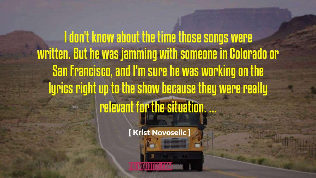 Krist Novoselic Quotes: I don't know about the