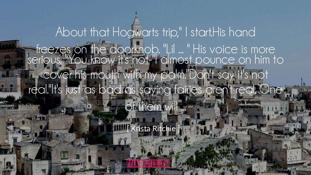 Krista Ritchie Quotes: About that Hogwarts trip,