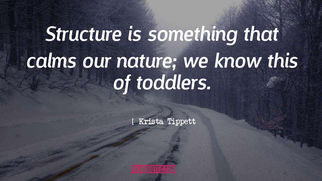 Krista Tippett Quotes: Structure is something that calms