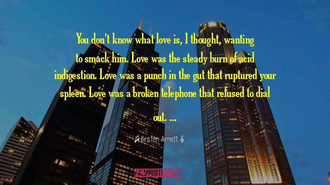 Kristen Arnett Quotes: You don't know what love
