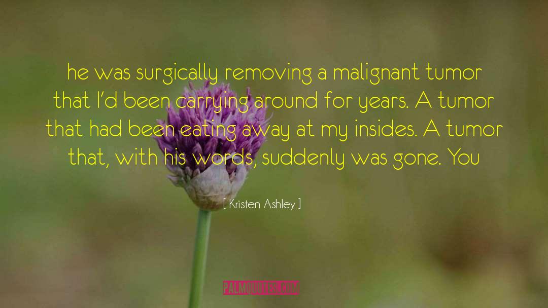 Kristen Ashley Quotes: he was surgically removing a