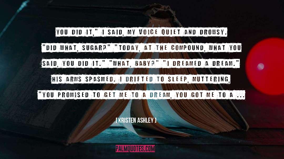 Kristen Ashley Quotes: You did it,