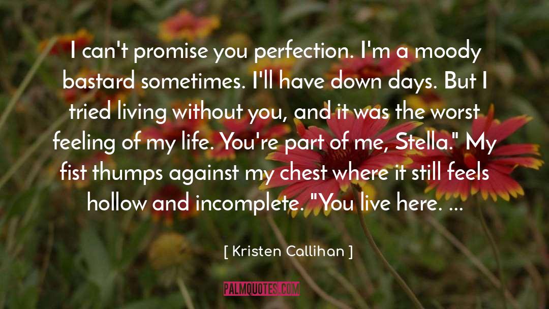 Kristen Callihan Quotes: I can't promise you perfection.