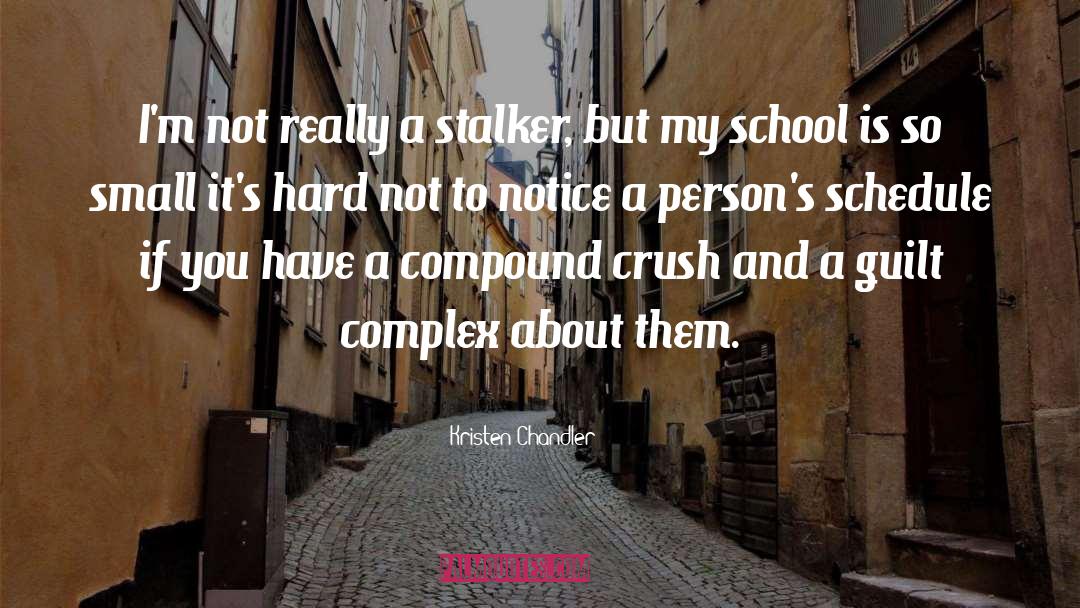 Kristen Chandler Quotes: I'm not really a stalker,