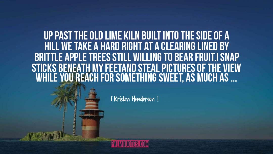 Kristen Henderson Quotes: Up past the old lime