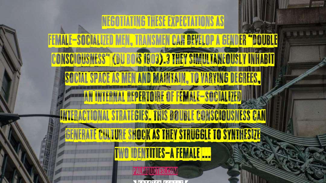 Kristen Schilt Quotes: Negotiating these expectations as female-socialized