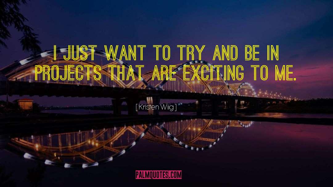 Kristen Wiig Quotes: I just want to try