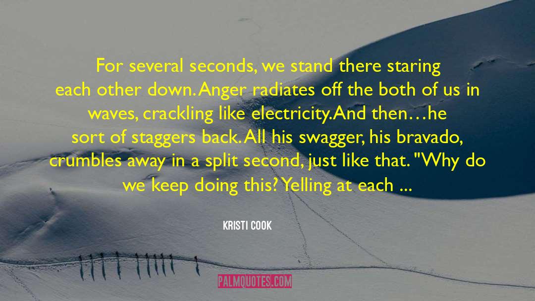 Kristi Cook Quotes: For several seconds, we stand