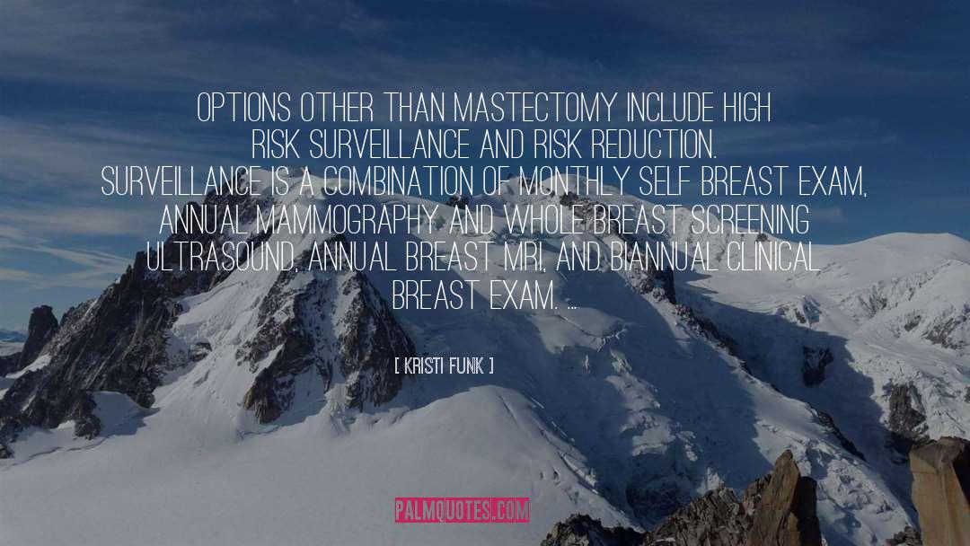 Kristi Funk Quotes: Options other than mastectomy include