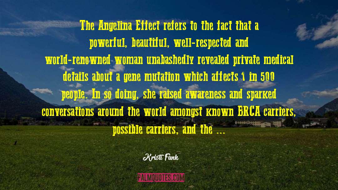 Kristi Funk Quotes: The Angelina Effect refers to