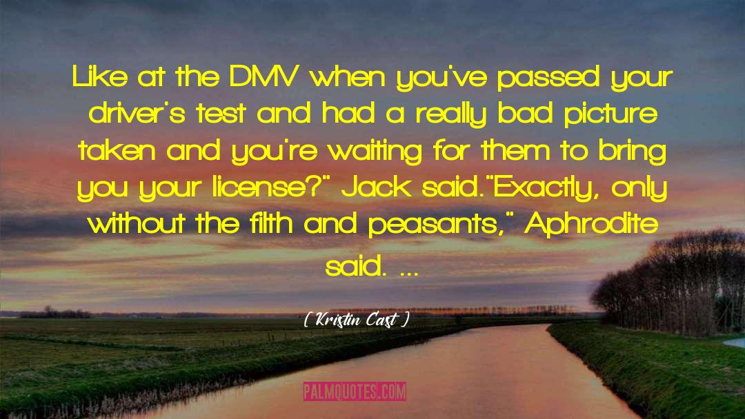 Kristin Cast Quotes: Like at the DMV when
