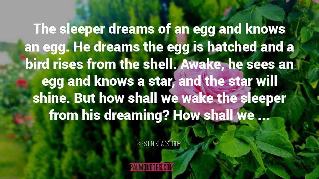 Kristin Kladstrup Quotes: The sleeper dreams of an