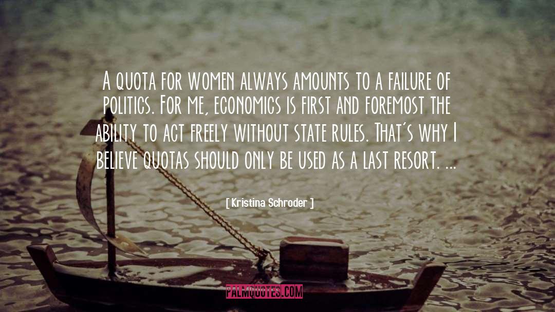Kristina Schroder Quotes: A quota for women always
