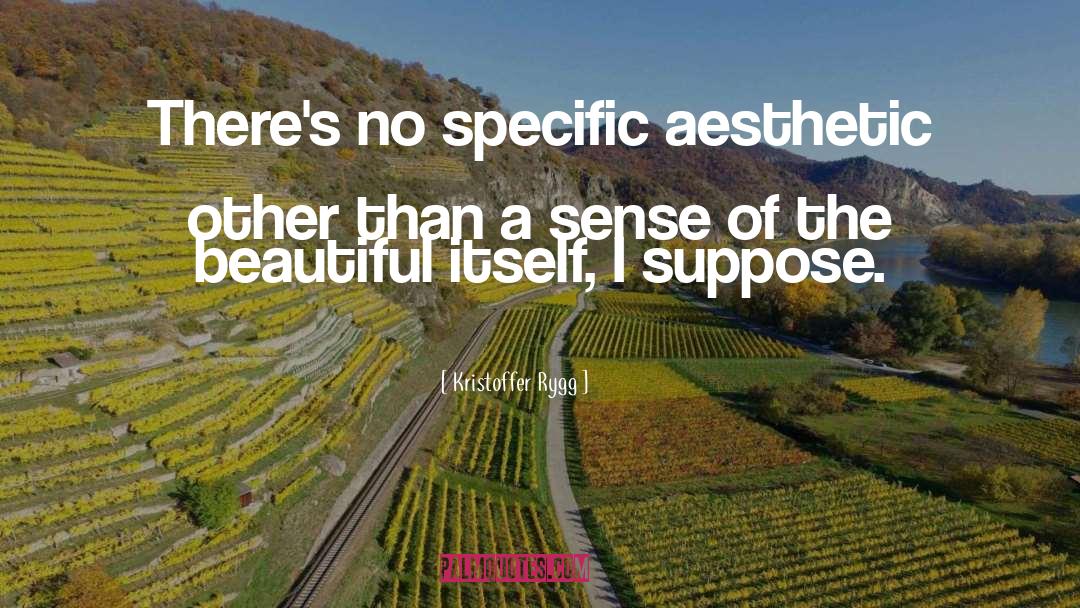 Kristoffer Rygg Quotes: There's no specific aesthetic other