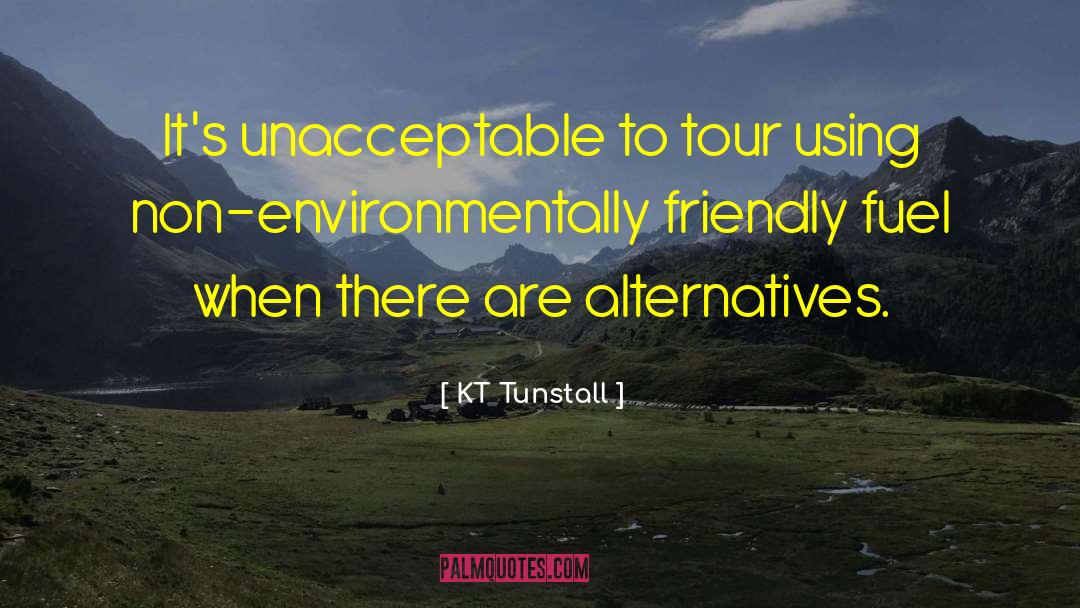 KT Tunstall Quotes: It's unacceptable to tour using