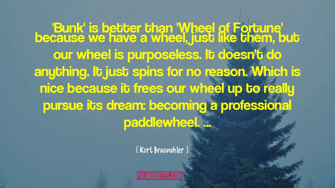 Kurt Braunohler Quotes: 'Bunk' is better than 'Wheel