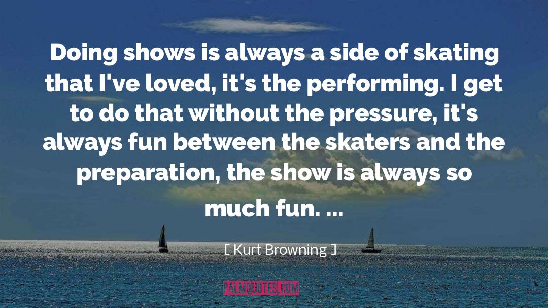 Kurt Browning Quotes: Doing shows is always a