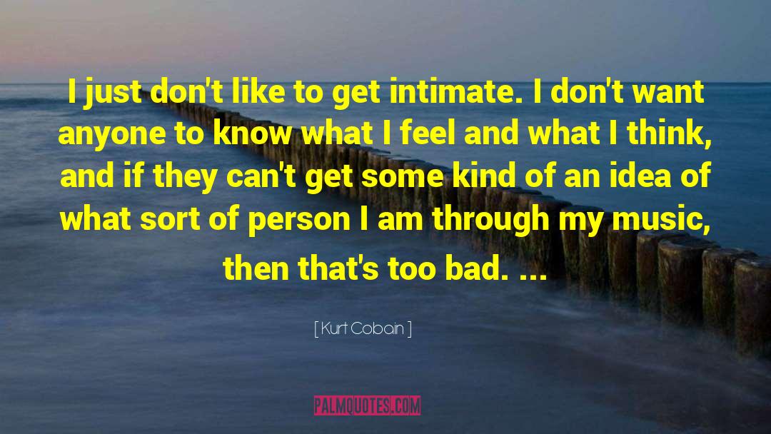 Kurt Cobain Quotes: I just don't like to