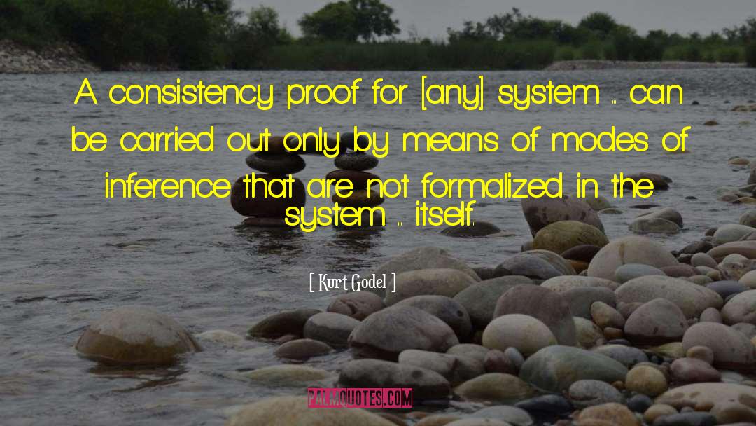 Kurt Godel Quotes: A consistency proof for [any]