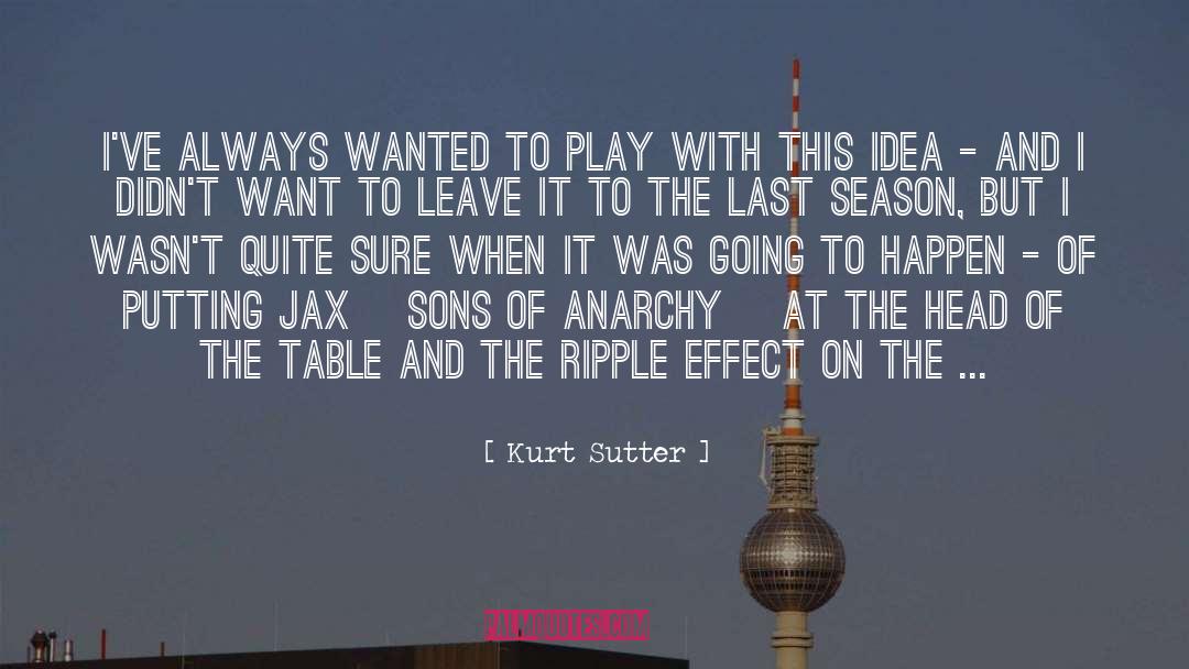 Kurt Sutter Quotes: I've always wanted to play