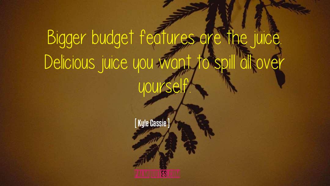 Kyle Cassie Quotes: Bigger budget features are the