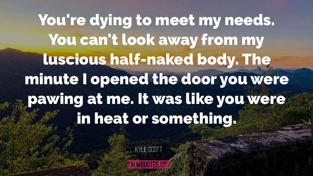 Kylie Scott Quotes: You're dying to meet my