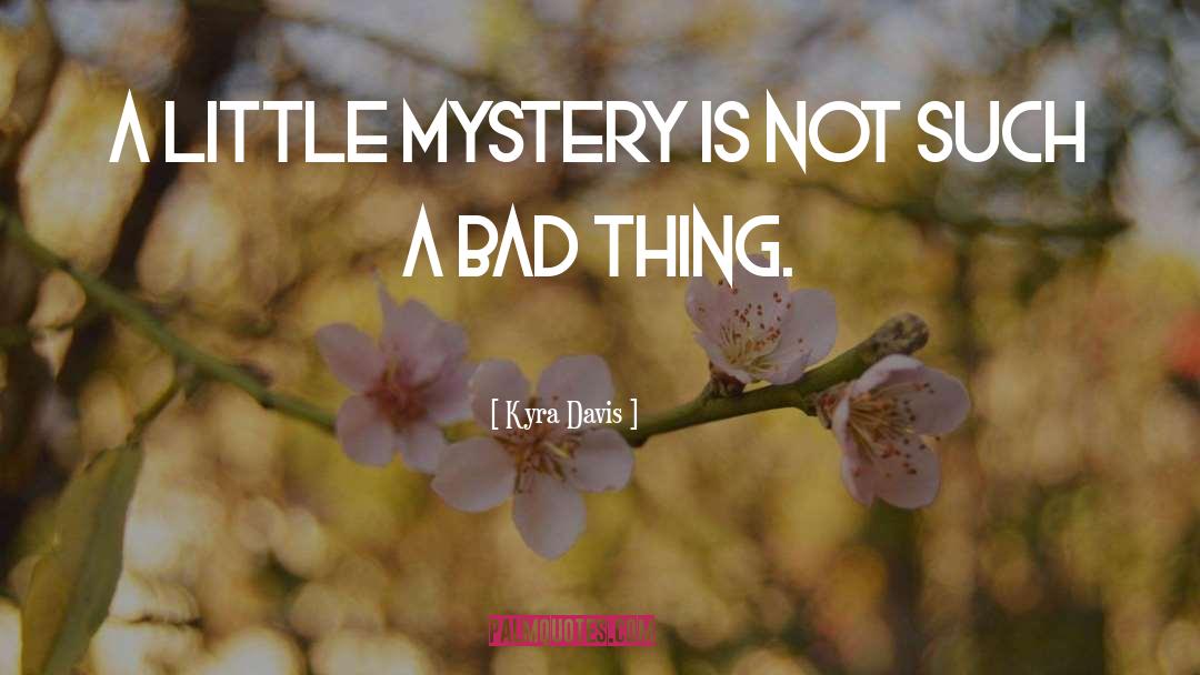 Kyra Davis Quotes: A little mystery is not