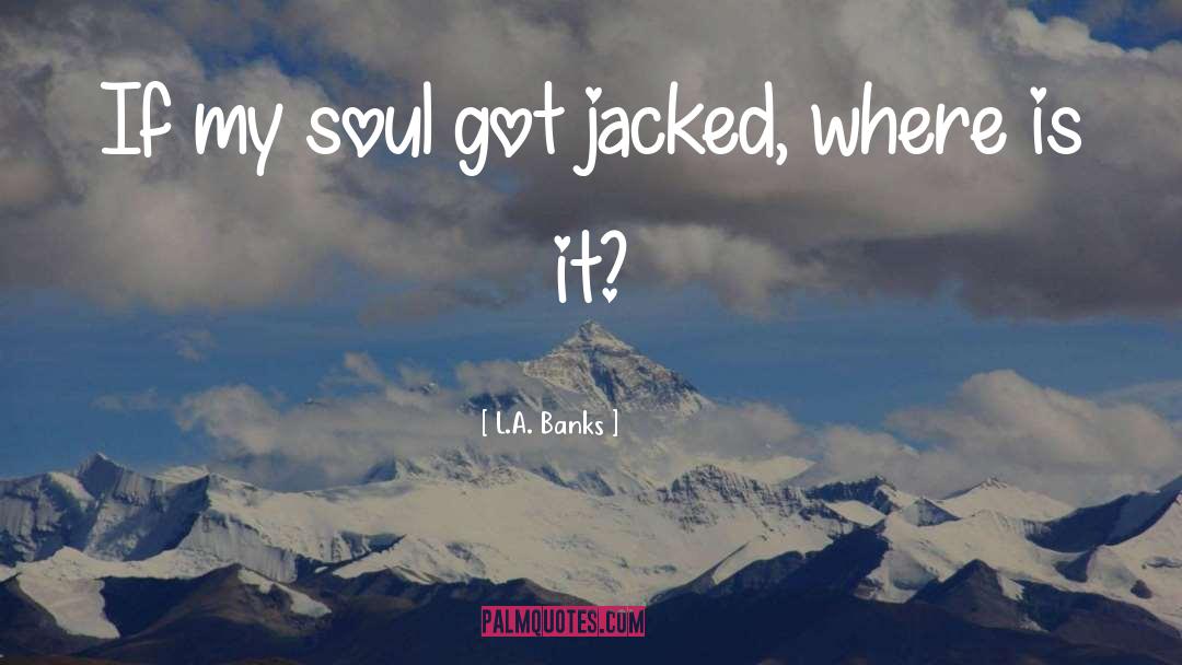 L.A. Banks Quotes: If my soul got jacked,