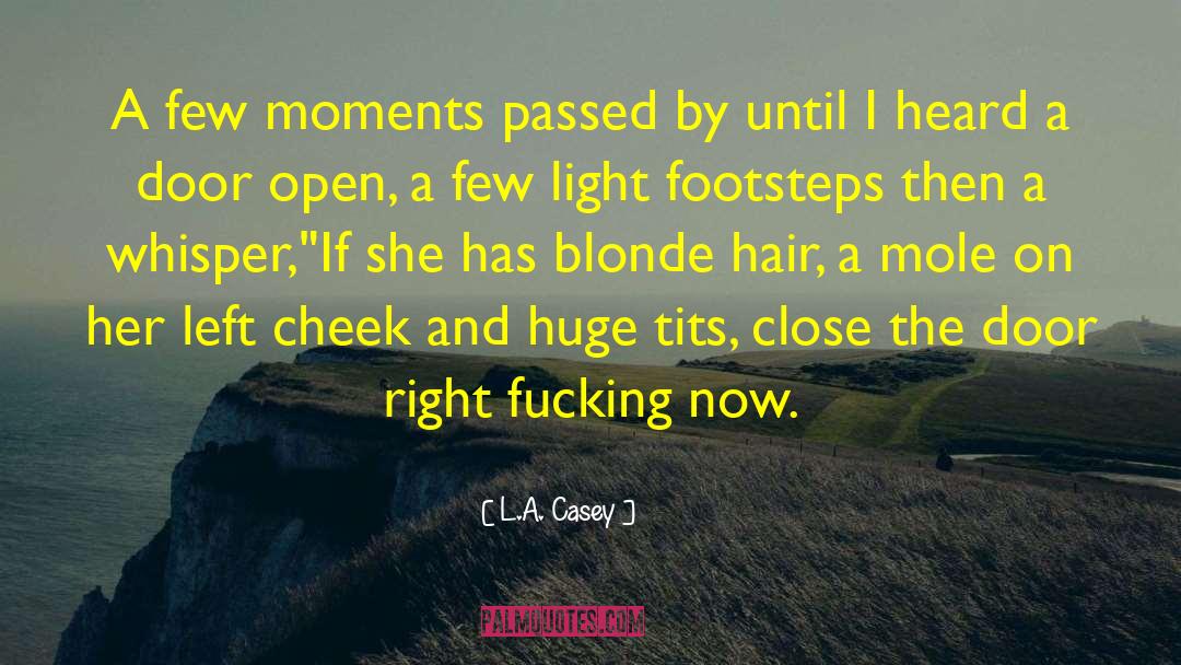 L.A. Casey Quotes: A few moments passed by