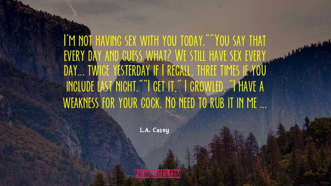 L.A. Casey Quotes: I'm not having sex with