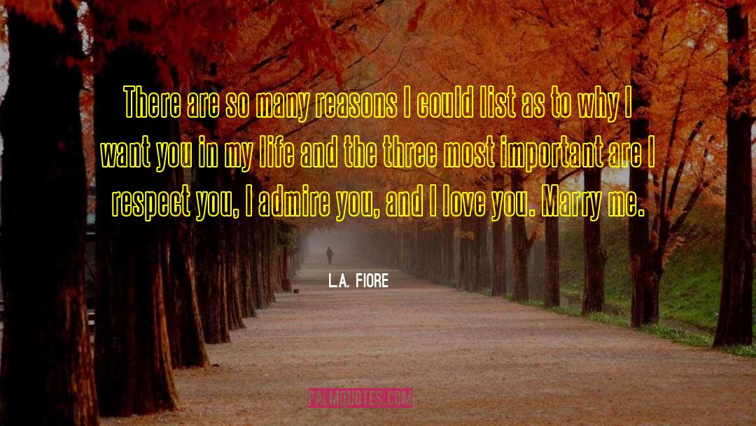L.A. Fiore Quotes: There are so many reasons