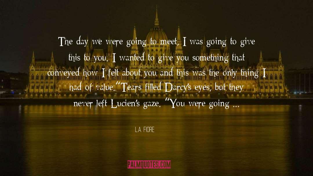 L.A. Fiore Quotes: The day we were going