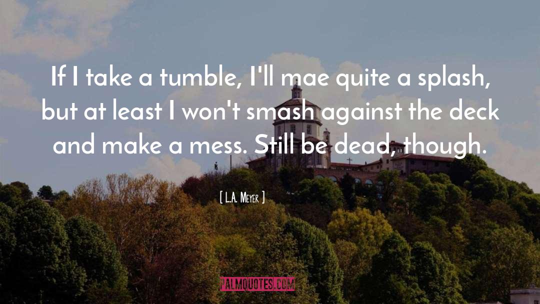 L.A. Meyer Quotes: If I take a tumble,
