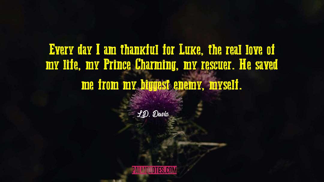 L.D. Davis Quotes: Every day I am thankful