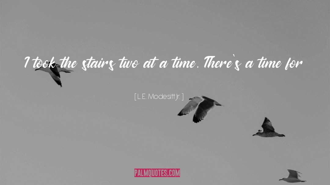 L.E. Modesitt Jr. Quotes: I took the stairs two
