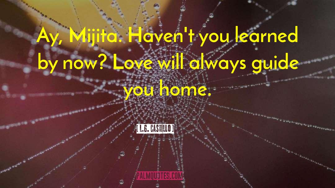 L.G. Castillo Quotes: Ay, Mijita. Haven't you learned