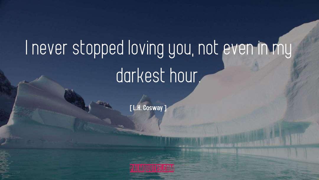L. H. Cosway Quotes: I never stopped loving you,