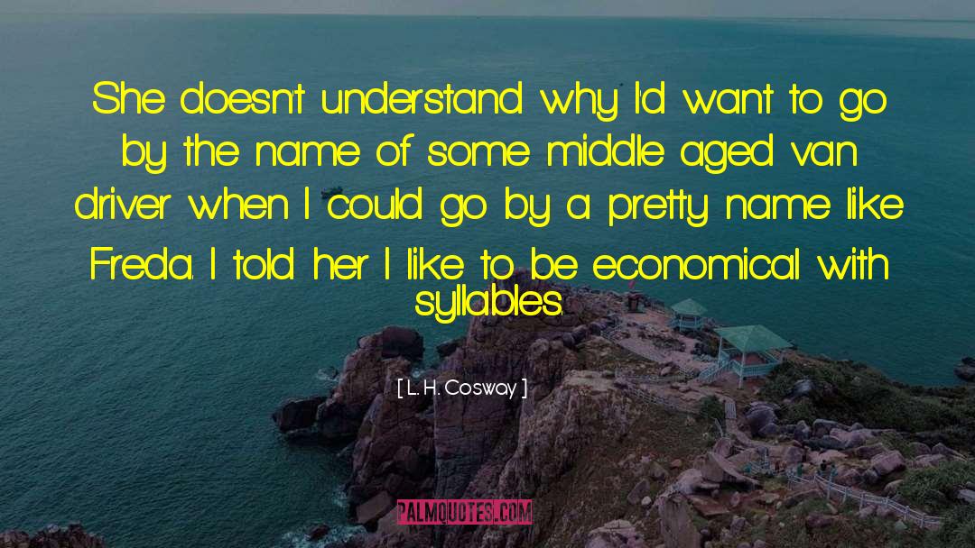 L. H. Cosway Quotes: She doesn't understand why I'd