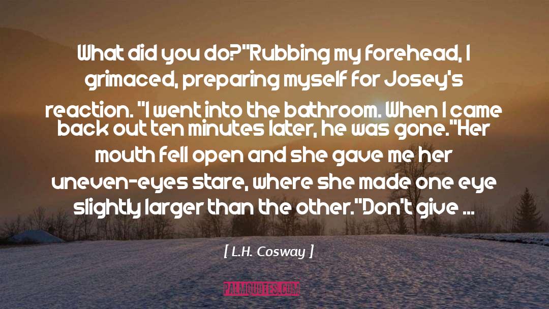 L. H. Cosway Quotes: What did you do?