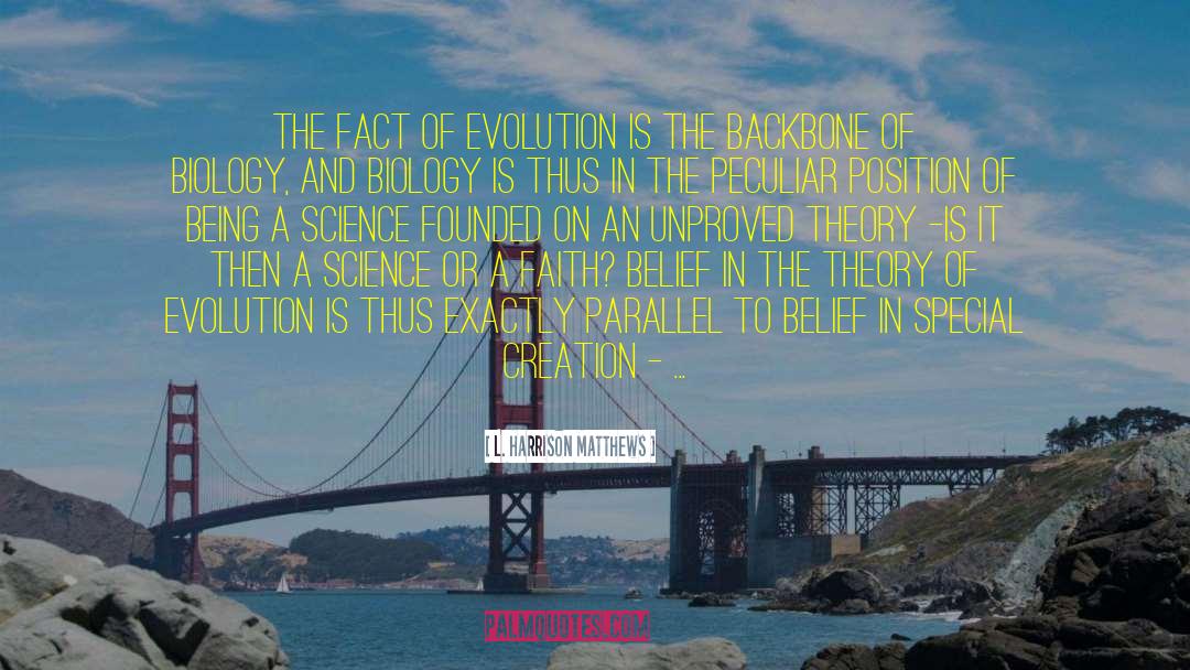 L. Harrison Matthews Quotes: The fact of evolution is