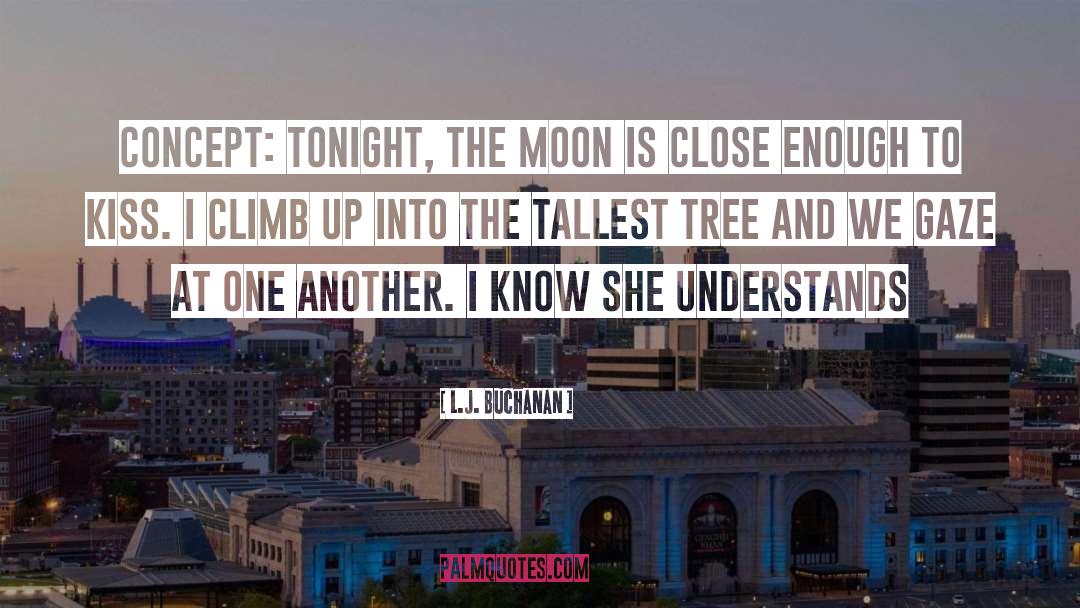 L.J. Buchanan Quotes: concept: tonight, the moon is