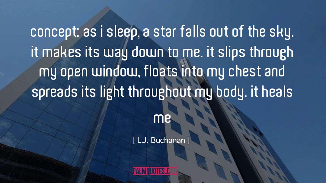 L.J. Buchanan Quotes: concept: as i sleep, a