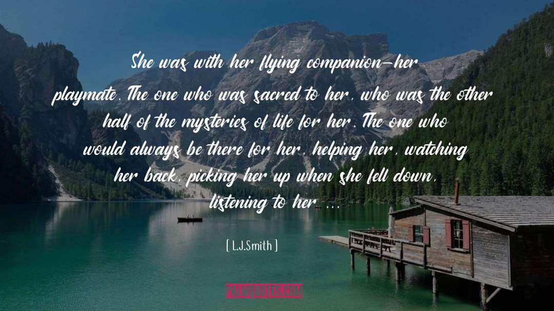 L.J.Smith Quotes: She was with her flying