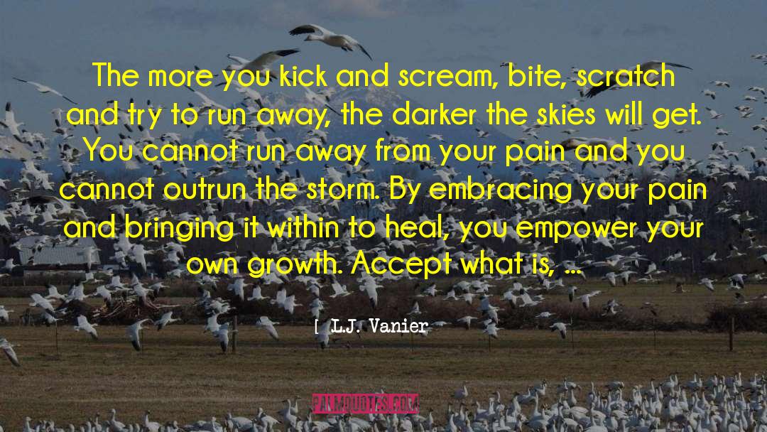 L.J. Vanier Quotes: The more you kick and