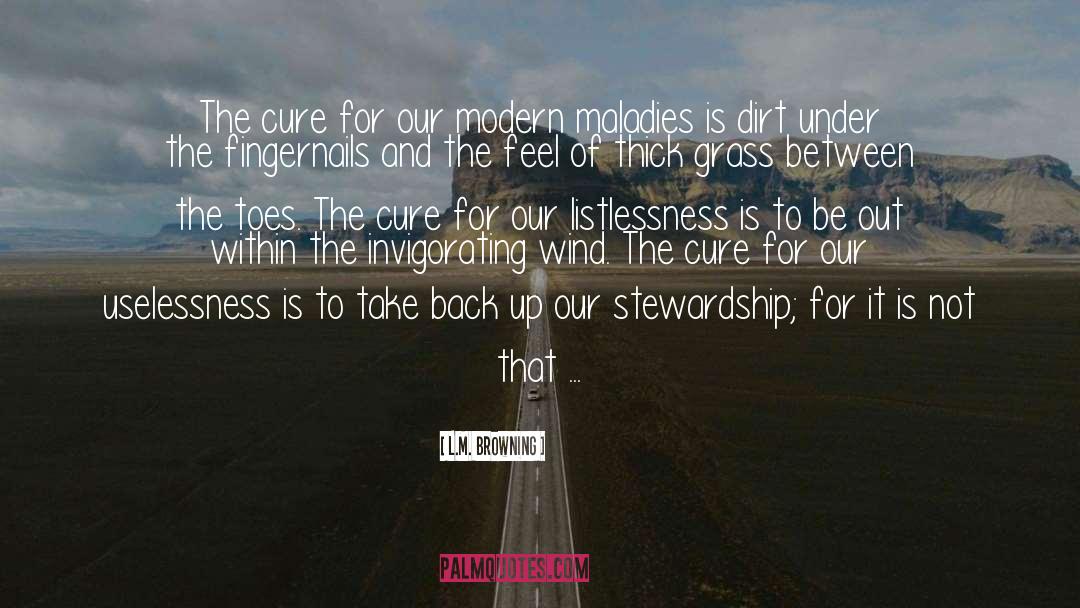 L.M. Browning Quotes: The cure for our modern