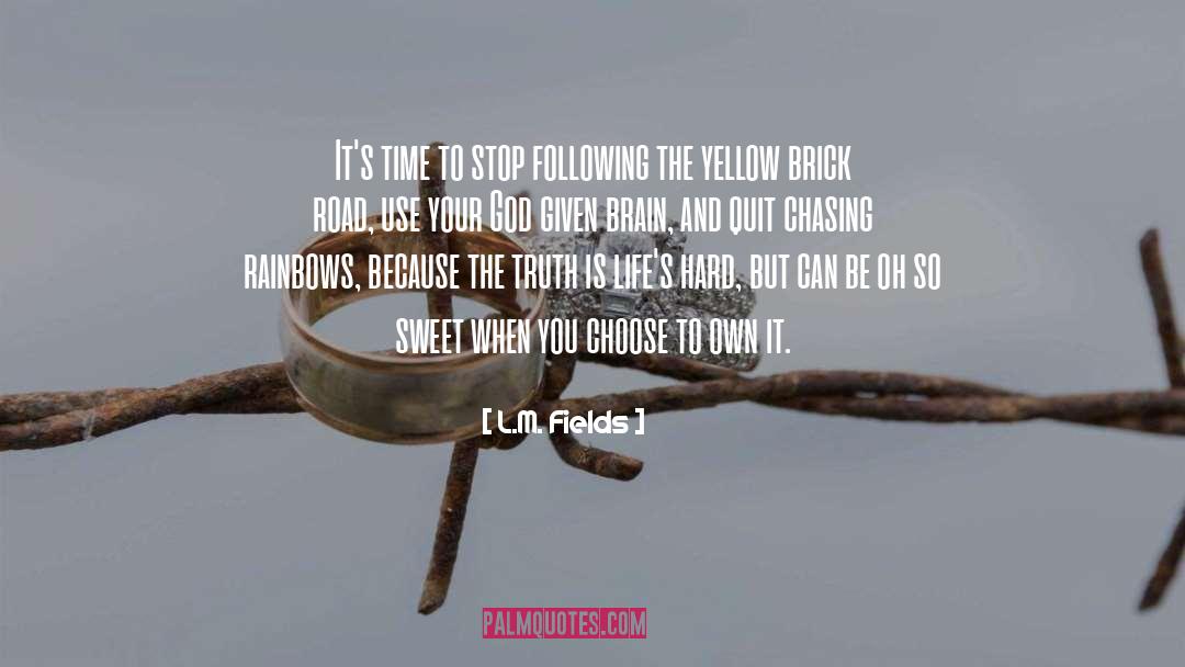 L.M. Fields Quotes: It's time to stop following