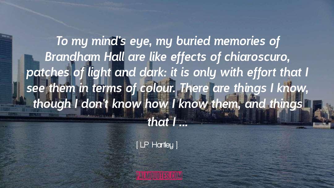 L.P. Hartley Quotes: To my mind's eye, my