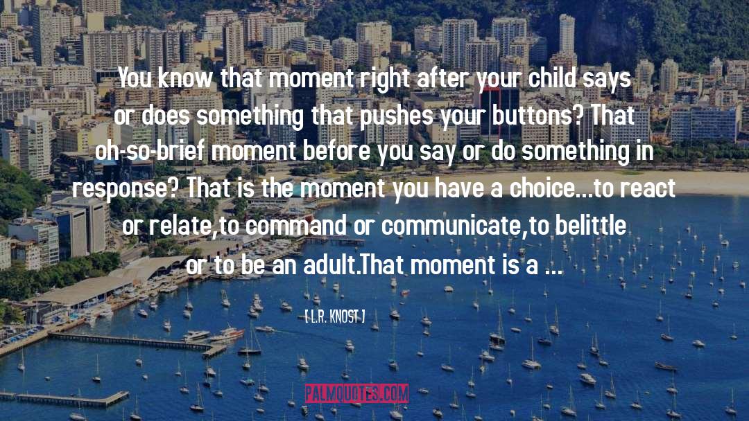 L.R. Knost Quotes: You know that moment right